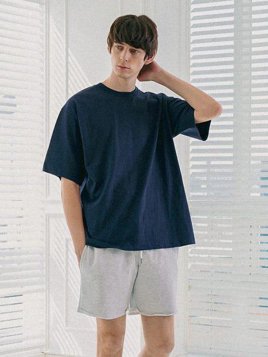 商品PAPERBOY|Basic Essential Chain Short Sleeve T Shirt Navy,价格¥402,第4张图片详细描述