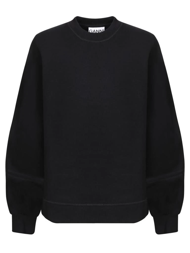 商品Ganni|GANNI ROUND NECK SWEATSHIRT WITH BISHOP SLEEVES BY GANNI, IT'S TIME TO GET COMFORTABLE,价格¥797,第1张图片