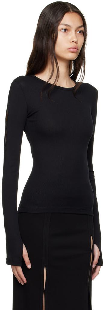 商品Helmut Lang|Black Cotton Long Sleeve T-Shirt,价格¥1172,第4张图片详细描述