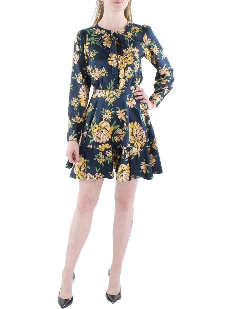 商品Jessica Simpson|Davina Womens Floral Mini Fit & Flare Dress,价格¥378,第1张图片