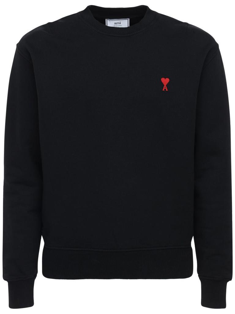 商品AMI|Logo Organic Cotton Jersey Sweatshirt,价格¥2036,第1张图片