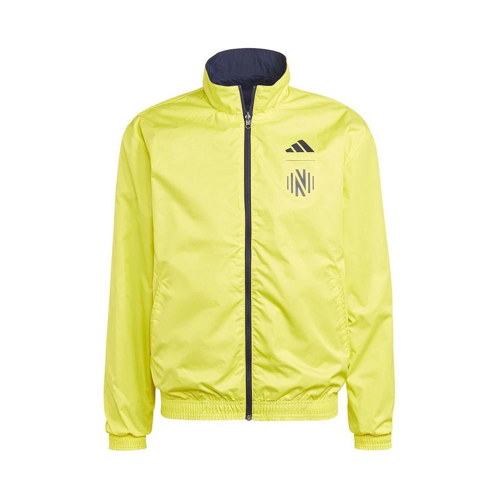 商品Adidas|Men's Navy and Yellow Nashville SC 2023 On-Field Anthem Full-Zip Reversible Team Jacket,价格¥805,第4张图片详细描述