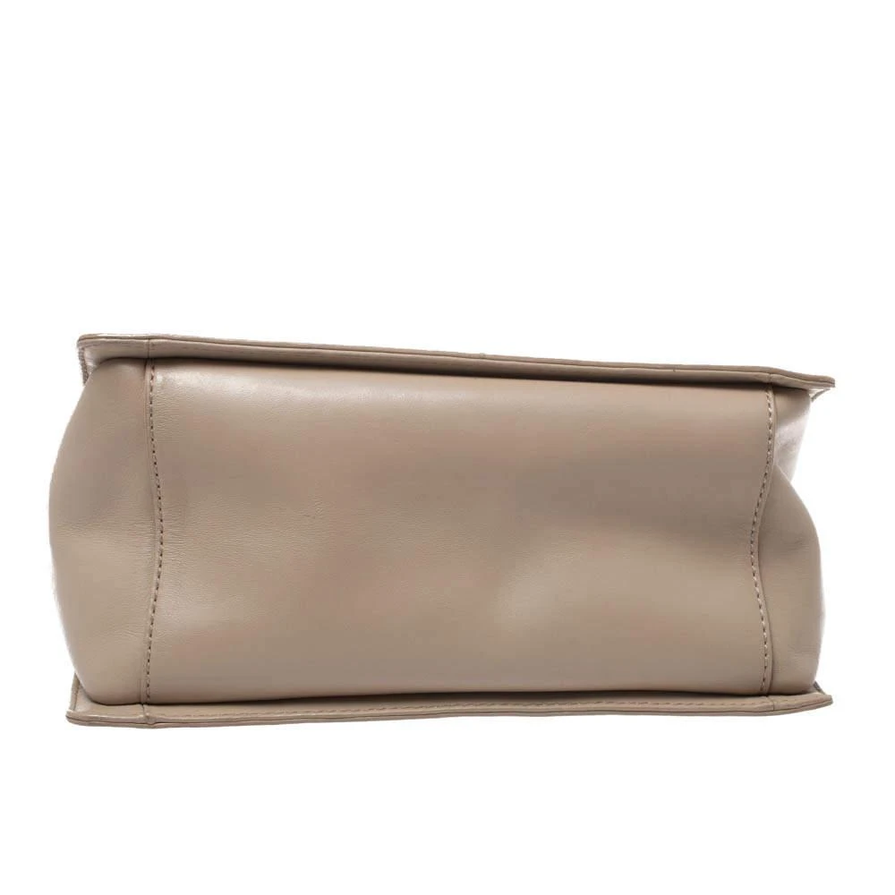 Kate Spade Beige/Black Snakeskin Embossed Leather Pushlock Flap Top Handle Bag 商品