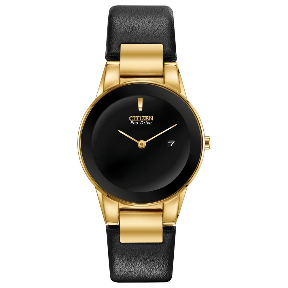 Citizen | Eco-Drive Women's Axiom Black Leather Strap Watch 30mm 2042.22元 商品图片