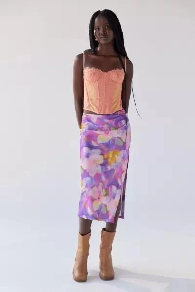 商品Urban Outfitters|UO Edy Satin Midi Skirt,价格¥150-¥150,第1张图片