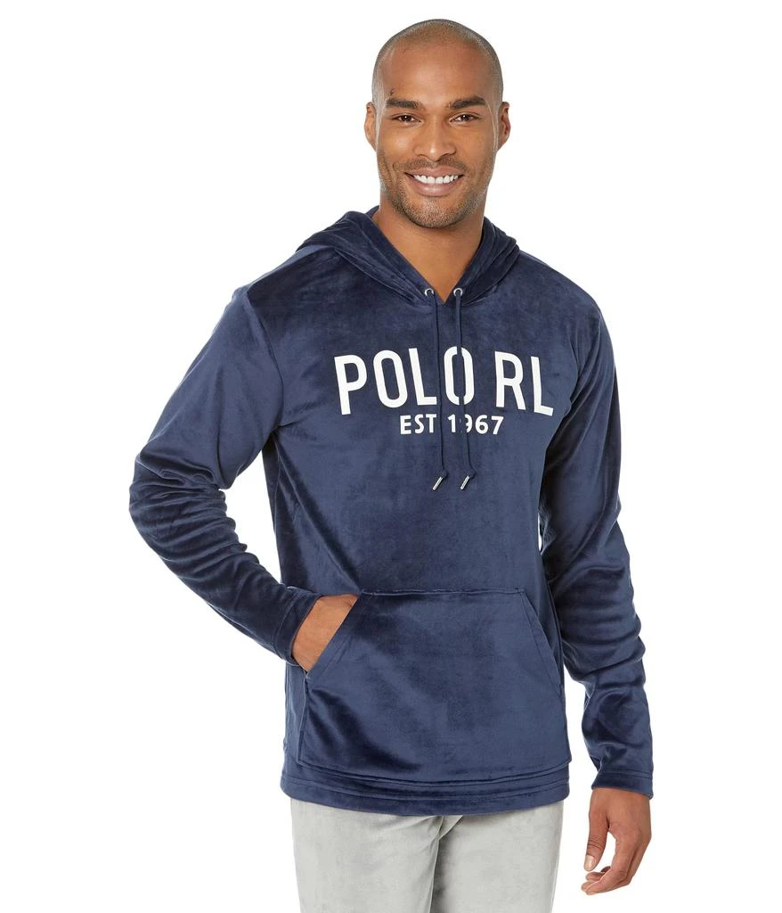 商品Ralph Lauren|Plush Velour Long Sleeve Hoodie,价格¥331,第1张图片