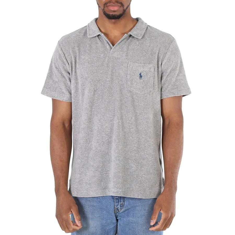 商品Ralph Lauren|Grey Custom Slim-fit Short Sleeve Terry Polo Shirt,价格¥305,第1张图片