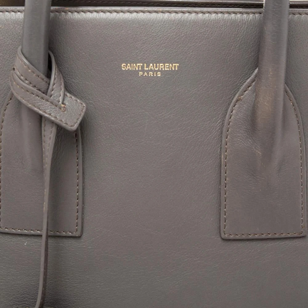 商品[二手商品] Yves Saint Laurent|Saint Laurent Grey Leather Small Classic Sac De Jour Tote,价格¥4331,第5张图片详细描述