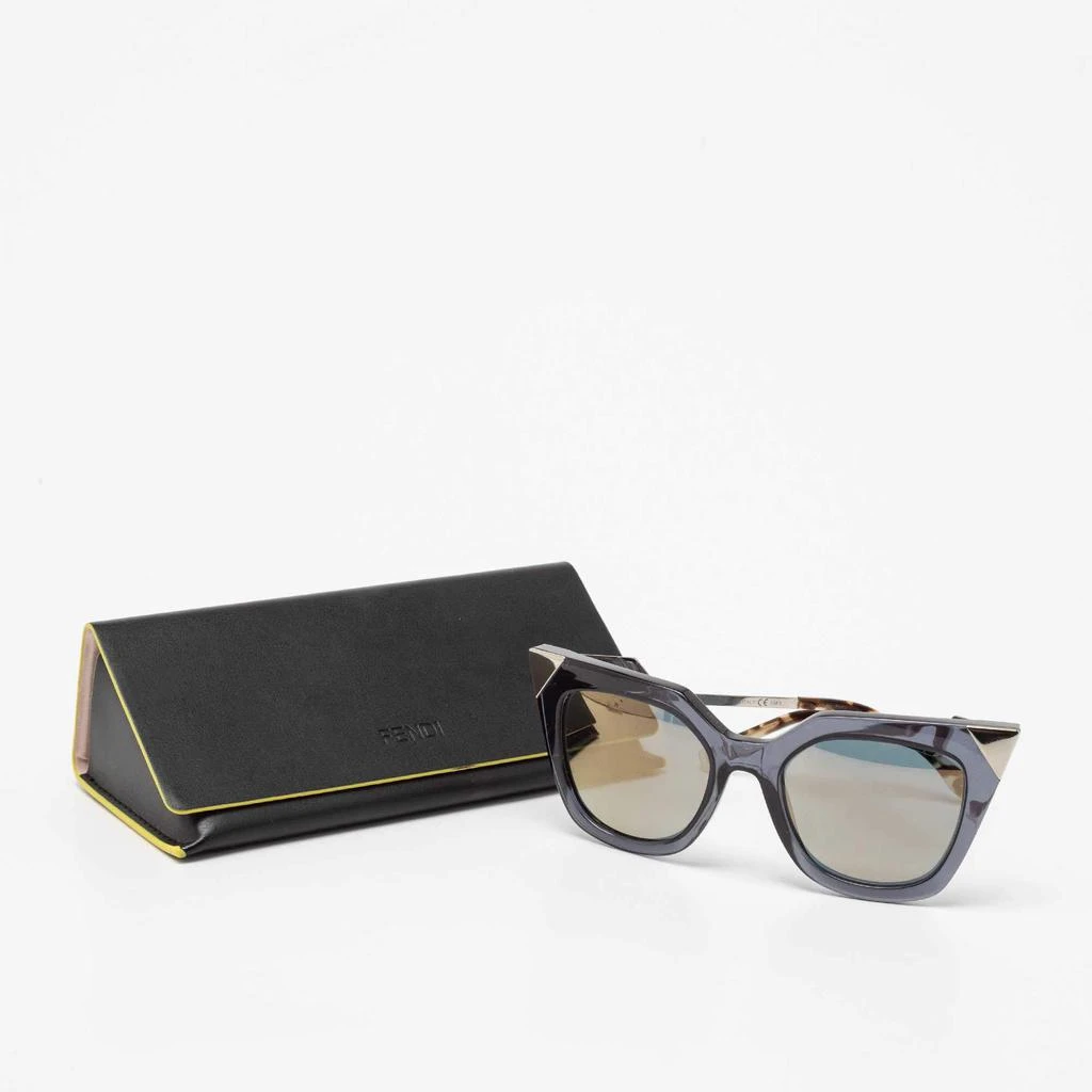 商品[二手商品] Fendi|Fendi Blue /Blue Mirrored FF0060/S Iridia Cat Eye Sunglasses,价格¥1686,第4张图片详细描述