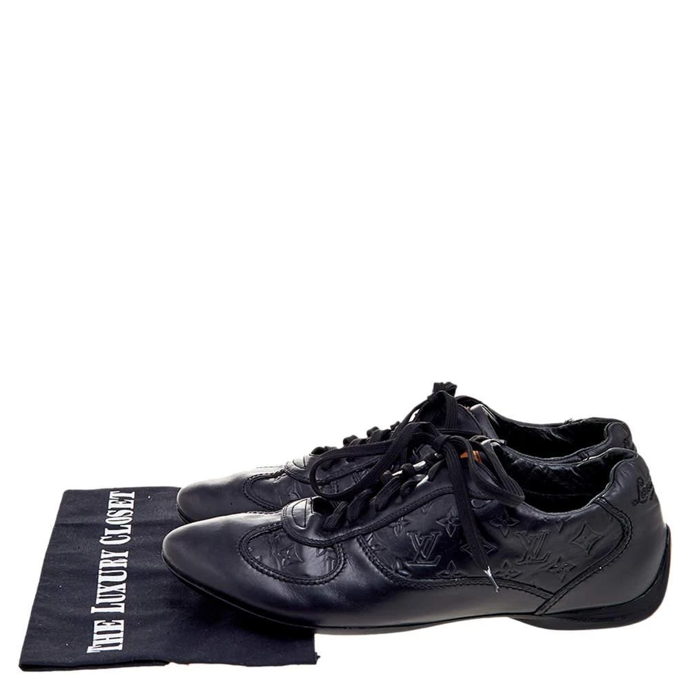 Louis Vuitton Black Monogram Leather Low Top Sneakers Size 41 商品