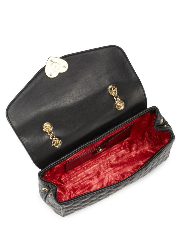 商品Moschino|Heart Quilted Shoulder Bag,价格¥1180,第2张图片详细描述