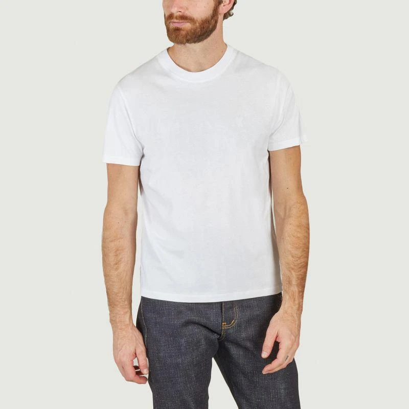 商品AMI|ADC T-shirt WOOL GABARDINE WHITE AMI PARIS,价格¥980,第1张图片