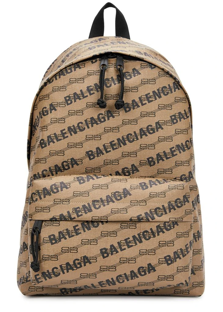 商品Balenciaga|Monogrammed coated canvas backpack,价格¥8306,第1张图片