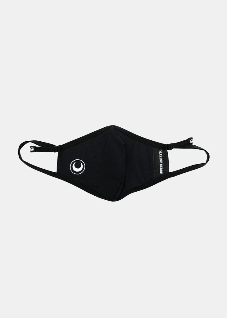 商品MARINE SERRE|Marine Serre Black Logo Print Face Mask,价格¥315,第2张图片详细描述