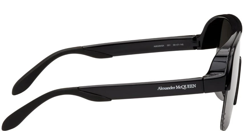 商品Alexander McQueen|Black Shield Sunglasses,价格¥1165,第2张图片详细描述