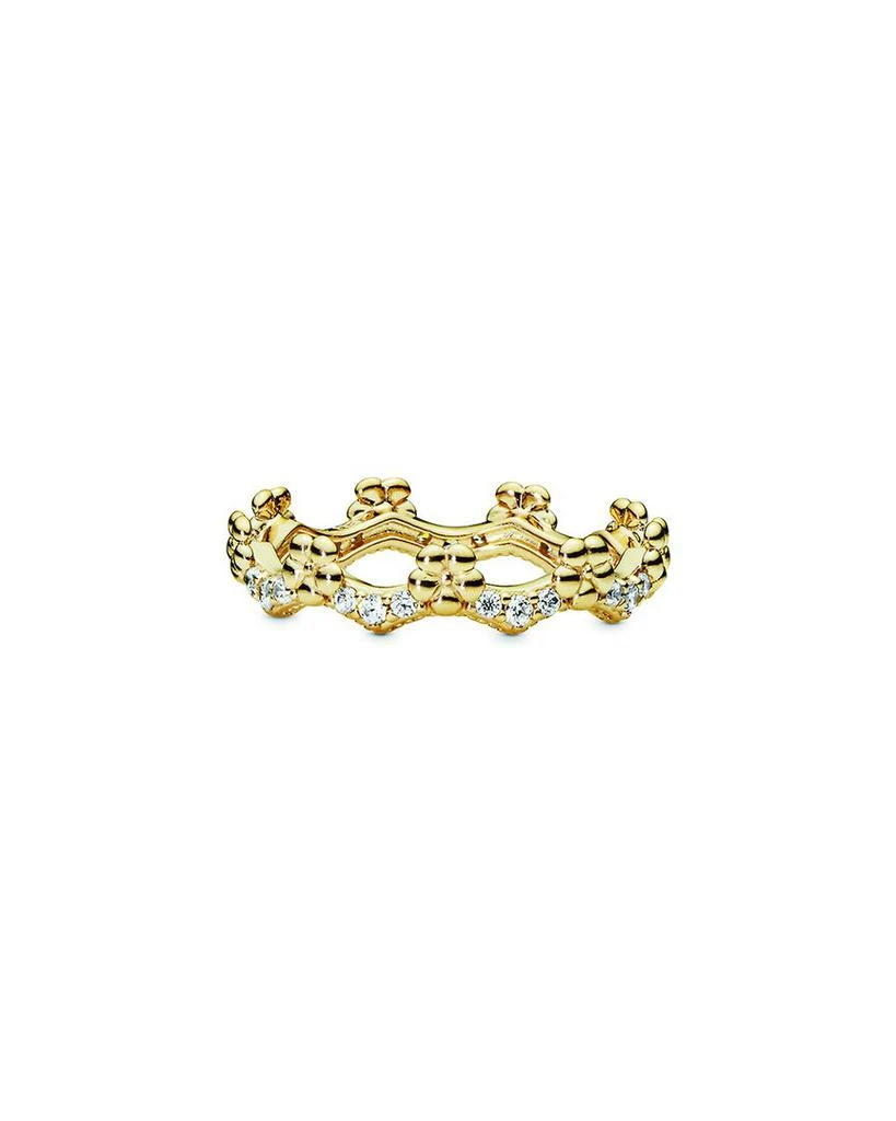 商品PANDORA|Pandora Moments 14K Plated CZ Stackable Ring,价格¥476,第1张图片