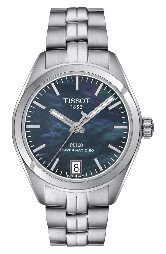 商品Tissot|PR100 Automatic Bracelet Watch, 33mm,价格¥2210,第1张图片
