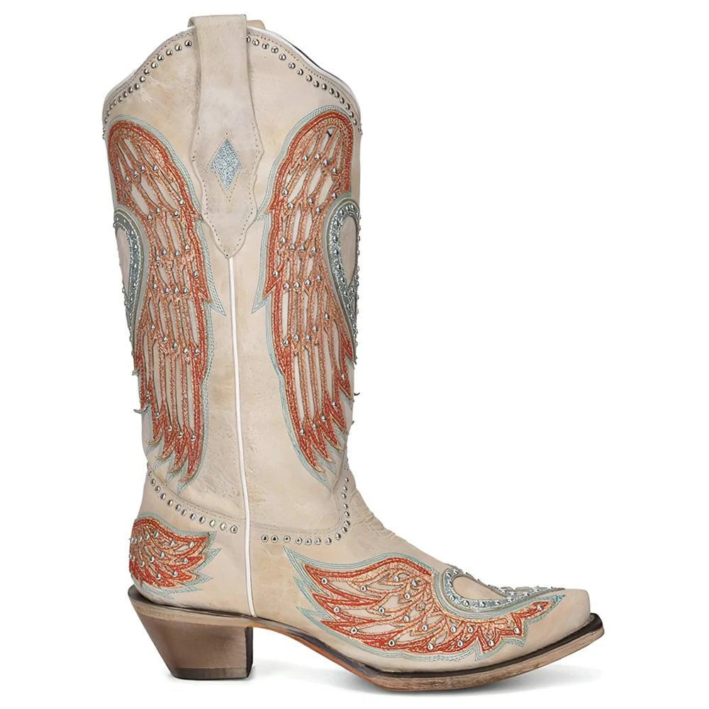 商品Corral Boots|Heart and Wings Snip Toe Cowboy Boots,��价格¥2019,第1张图片详细描述