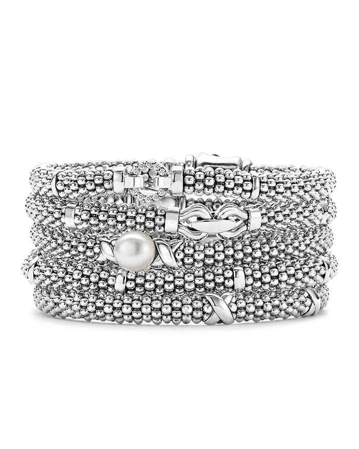 商品LAGOS|Derby Small Buckle Sterling Silver Caviar Bracelet,价格¥3520,第3张图片详细描述