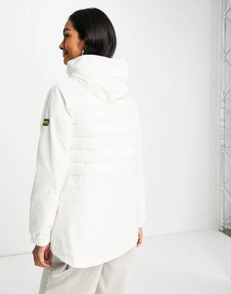 商品Barbour|Barbour International Arbarth showerproof hooded jacket in white,价格¥1034,第2张图片详细描述