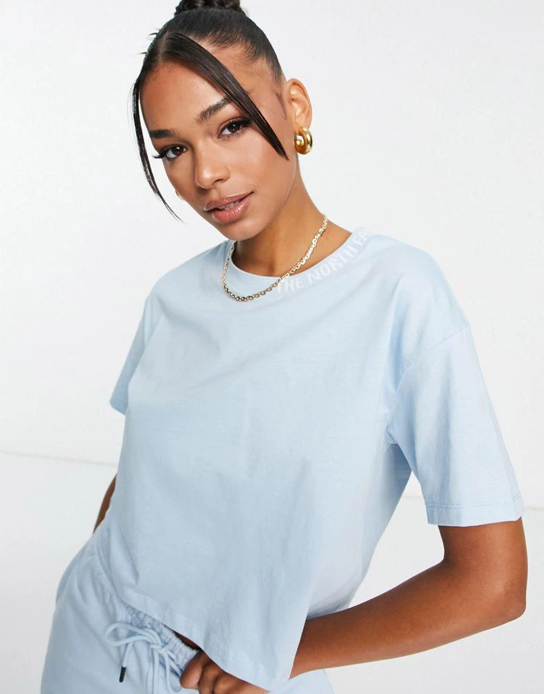 商品The North Face|The North Face Zumu cropped t-shirt in light blue,价格¥115,第1张图片