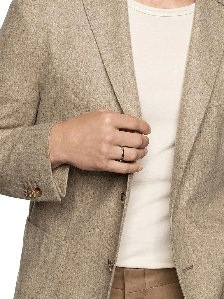 商品David Yurman|DY Classic Band Ring in 18K White Gold, 3.5mm,价格¥12202,第2张图片详细描述
