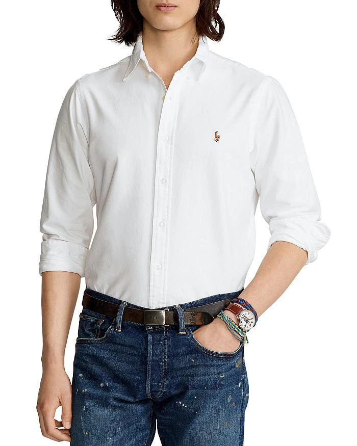 商品Ralph Lauren|Long Sleeve Cotton Oxford Button Down Shirt - Classic & Slim Stretch Fits,价格¥931,第1张图片