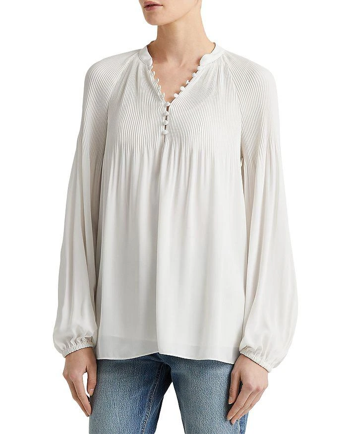 商品Ralph Lauren|Pleated Georgette Blouse,价格¥311,第1张图片