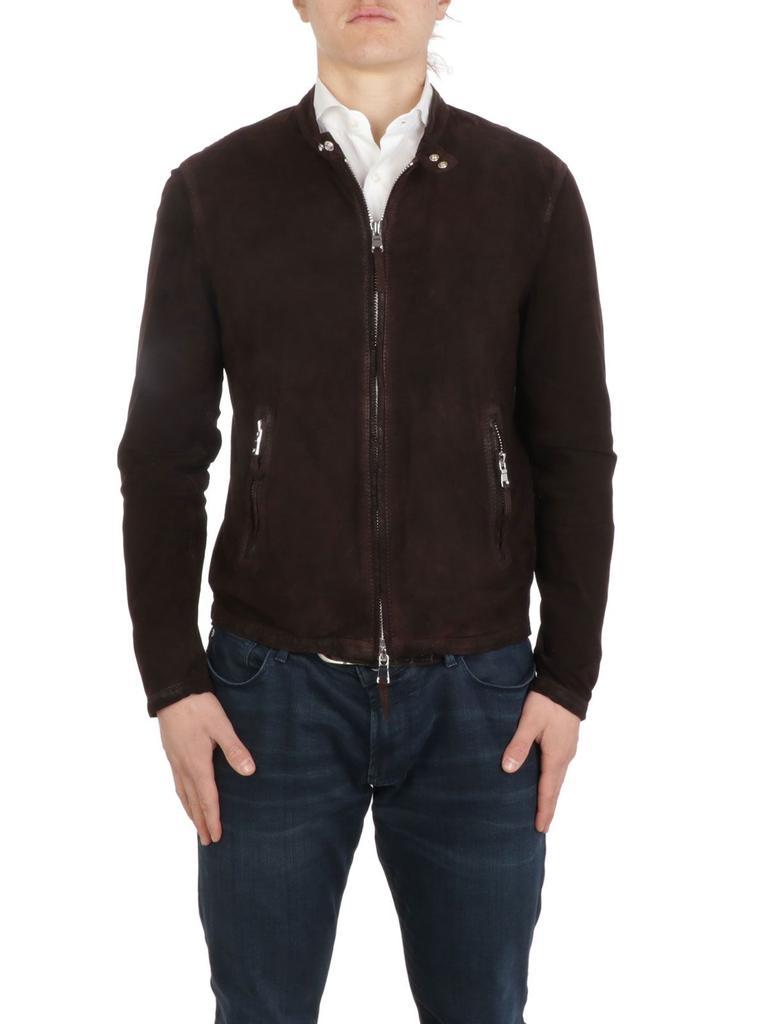 商品THE JACK LEATHERS|The Jack Leathers Men's  Brown Leather Outerwear Jacket,价格¥3523,第1张图片