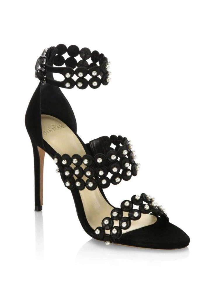 商品Alexandre Birman|Pearl Triple-Strap Suede Sandals,价格¥2085,第1张图片