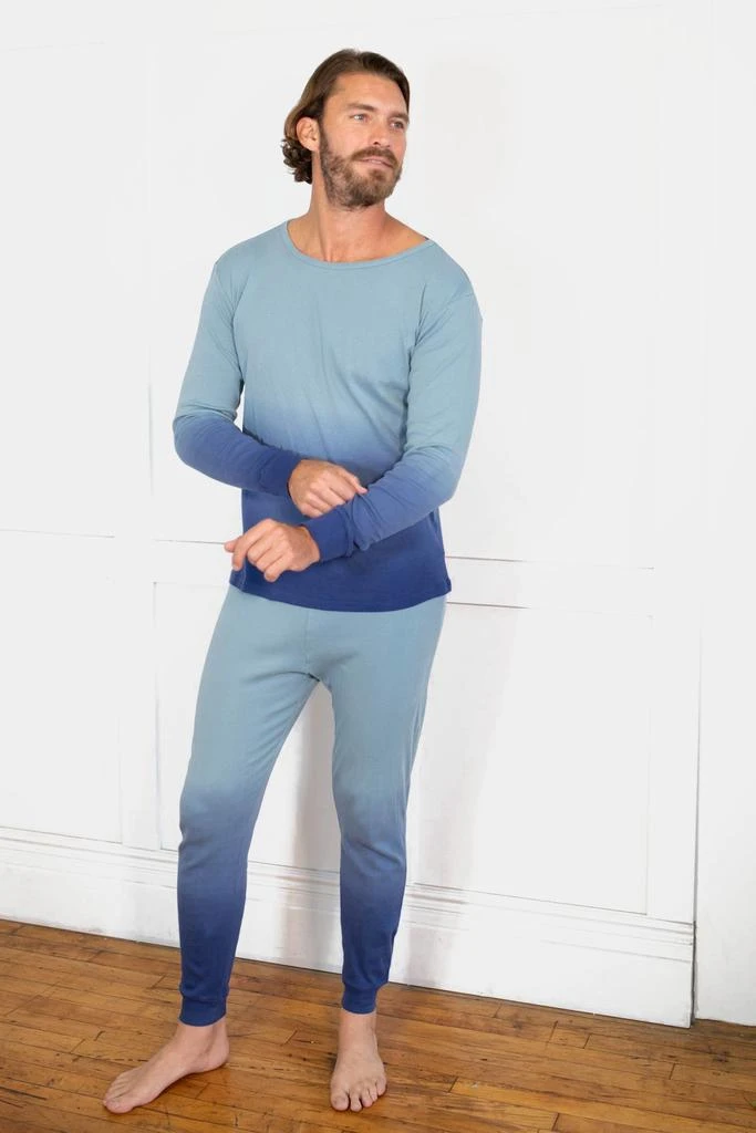 Ombre Long Sleeve Top & Pants Pajama 2-Piece Set 商品
