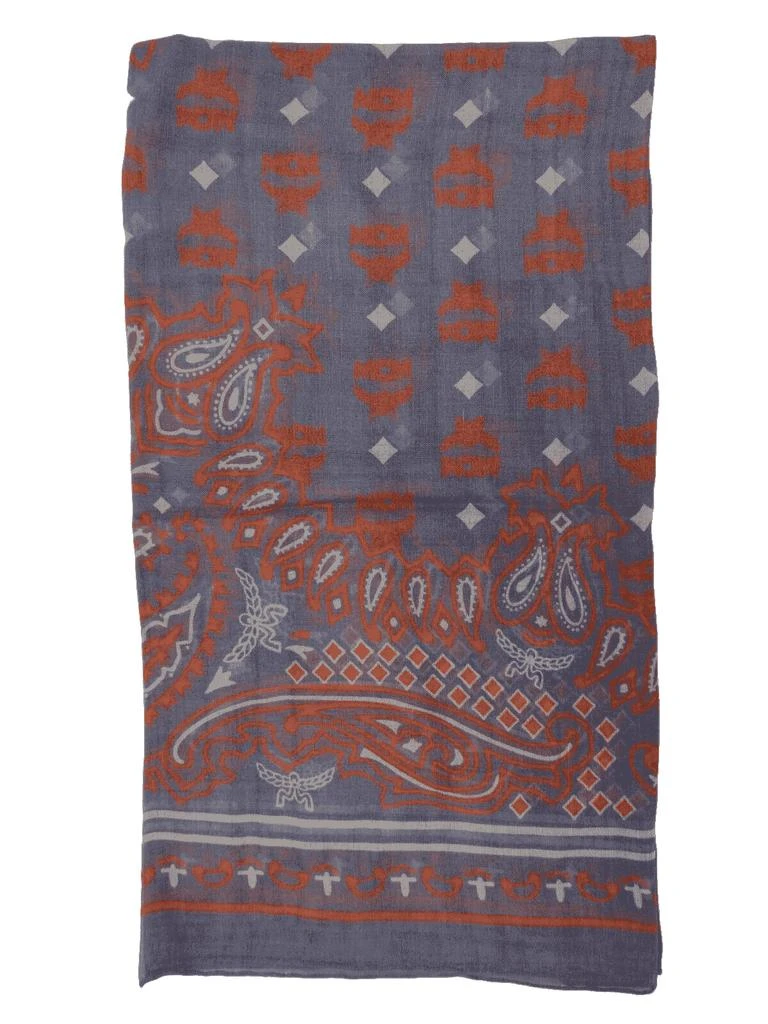 商品MCM|MCM Stonewash Modal Silk Paisley Print Jacquard Scarf,价格¥1381,第1张图片