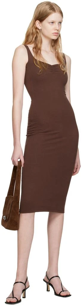 商品Gil Rodriguez|Brown Corazon Midi Dress,价格¥933,第4张图片详细描述