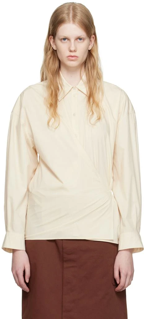 商品Lemaire|Off-White Straight Collar Twisted Shirt,价格¥1976,第1张图片