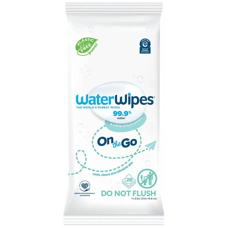 商品WaterWipes|Original 99.9% Water Based Wipes, Hypoallergenic for Sensitive Skin Unscented,价格¥24,第1张图片