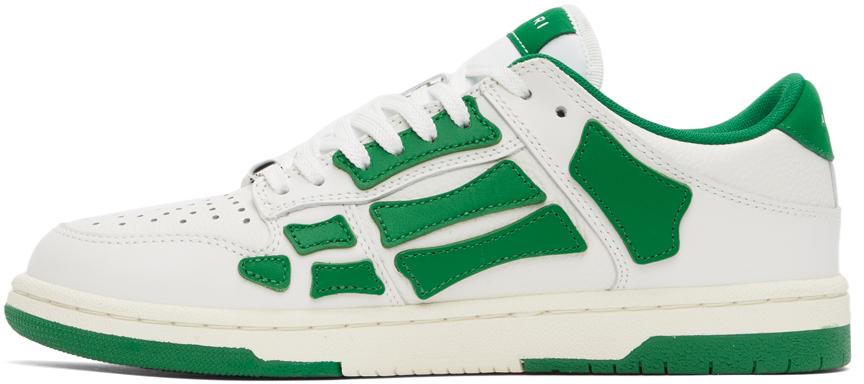White & Green Low Skel Top Sneakers商品第3张图片规格展示