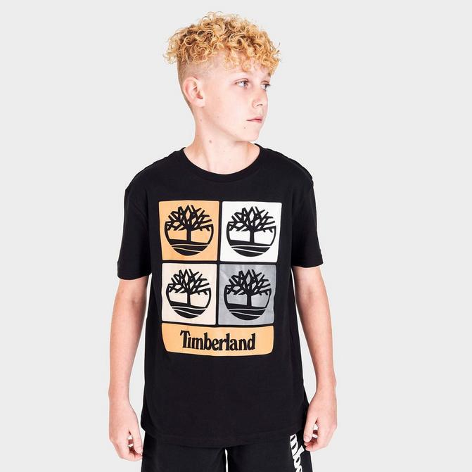 Boys' Timberland Block Tree Logo T-Shirt商品第1张图片规格展示