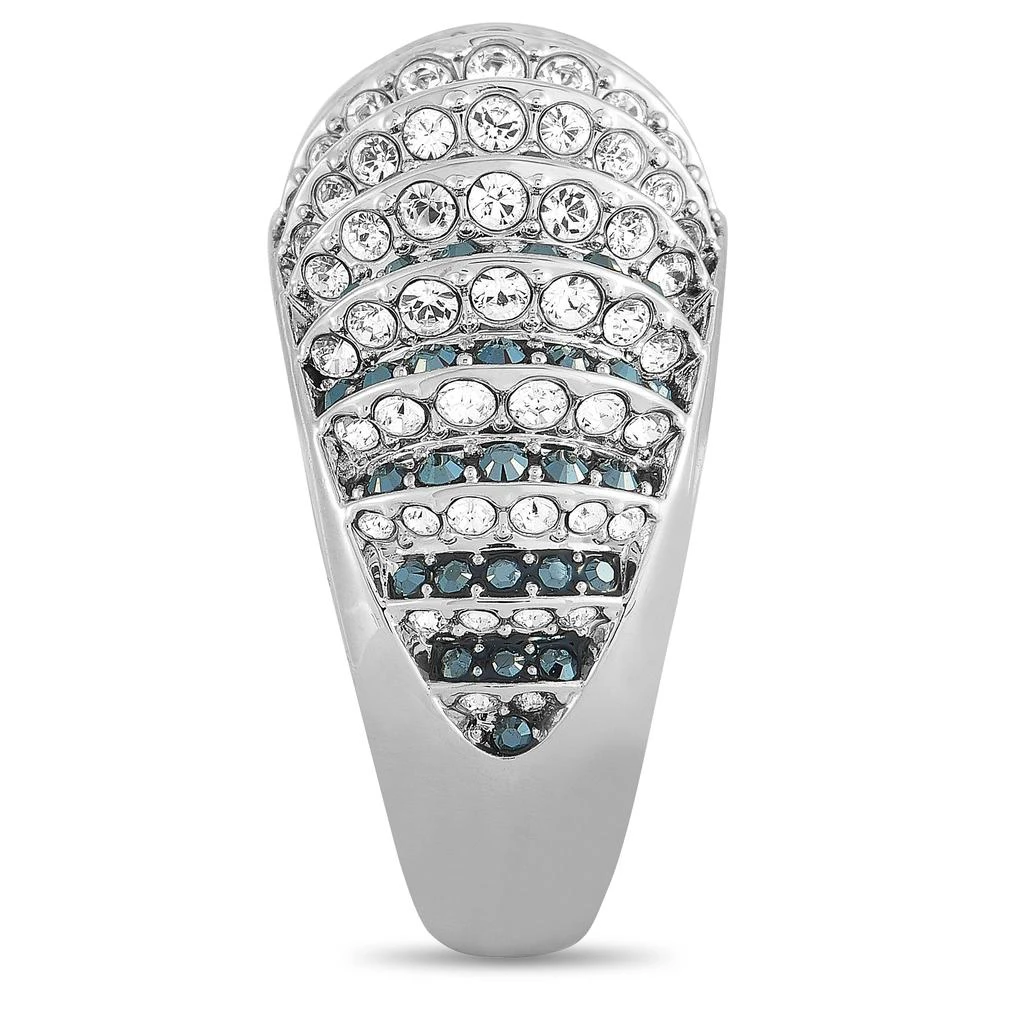 商品Swarovski|Luxury Rhodium-Plated Stainless Steel Black and Clear  Crystals Ring,价格¥670,第3张图片详细描述