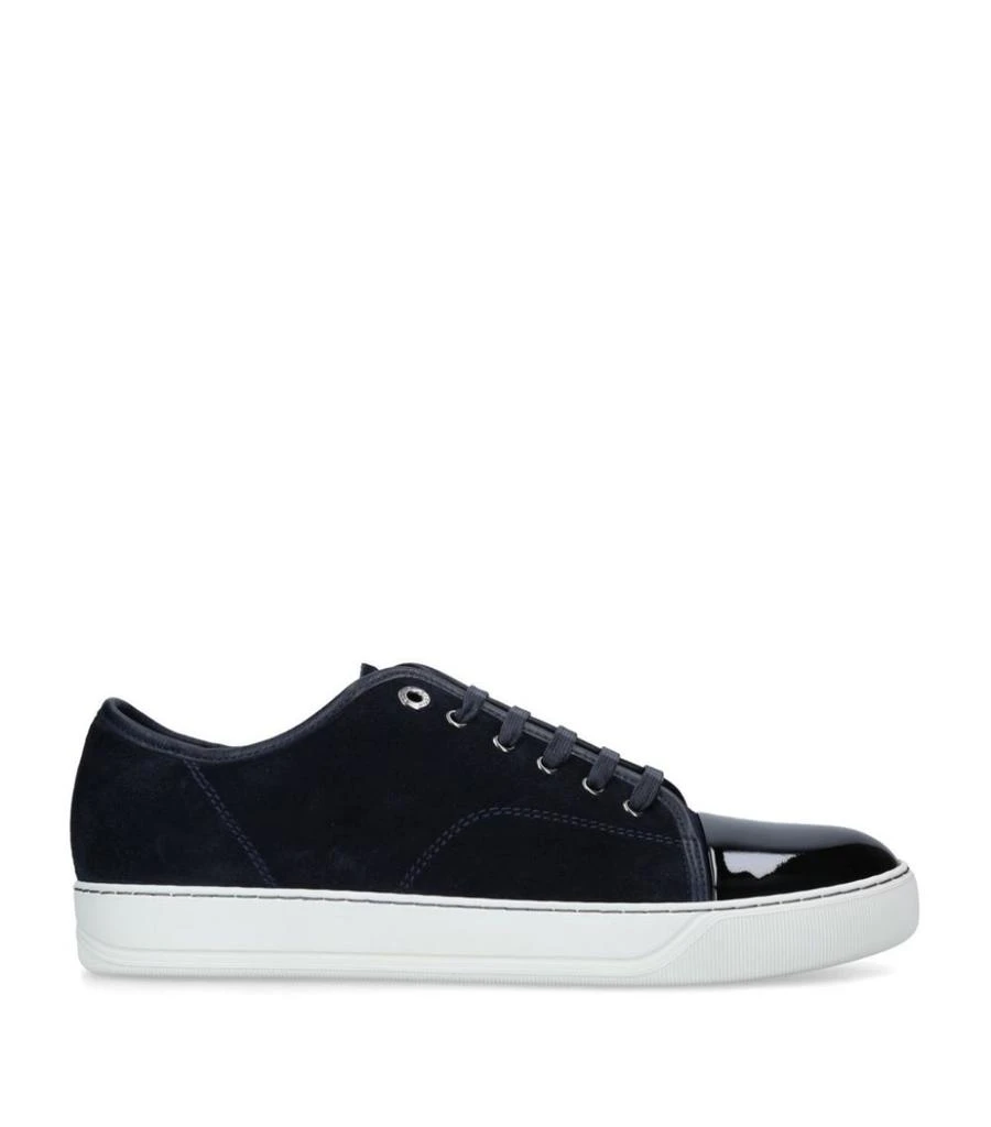 商品Lanvin|Leather Cap-Toe Sneakers,价格¥3274,第3张图片详细描述