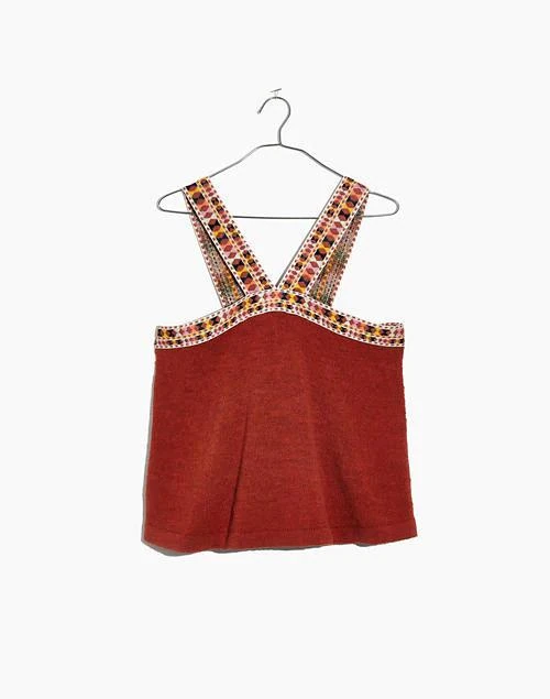 商品Madewell|Embroidered Swing Sweater Tank,价格¥317,第1张图片