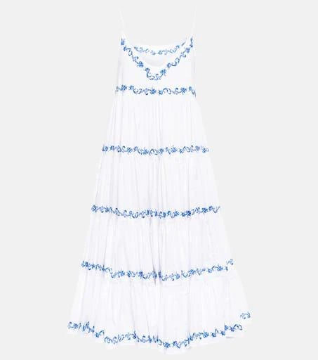 商品CAROLINE CONSTAS|Katrina embroidered poplin midi dress,价格¥2883,第1张图片