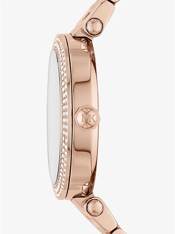 商品Michael Kors|Oversized Pavé Logo Rose Gold-Tone Watch,价格¥1270,第2张图片详细描述