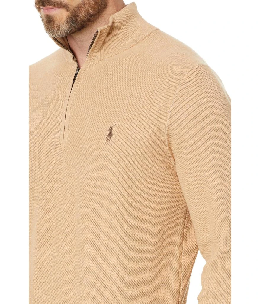 商品Ralph Lauren|Mesh-Knit Cotton 1/4 Zip Sweater,价格¥1048,第3张图片详细描述