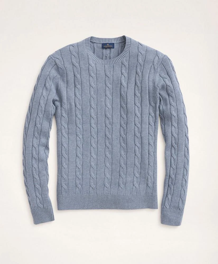 商品Brooks Brothers|Big & Tall Supima® Cotton Cable Crewneck Sweater,价格¥375,第1张图片