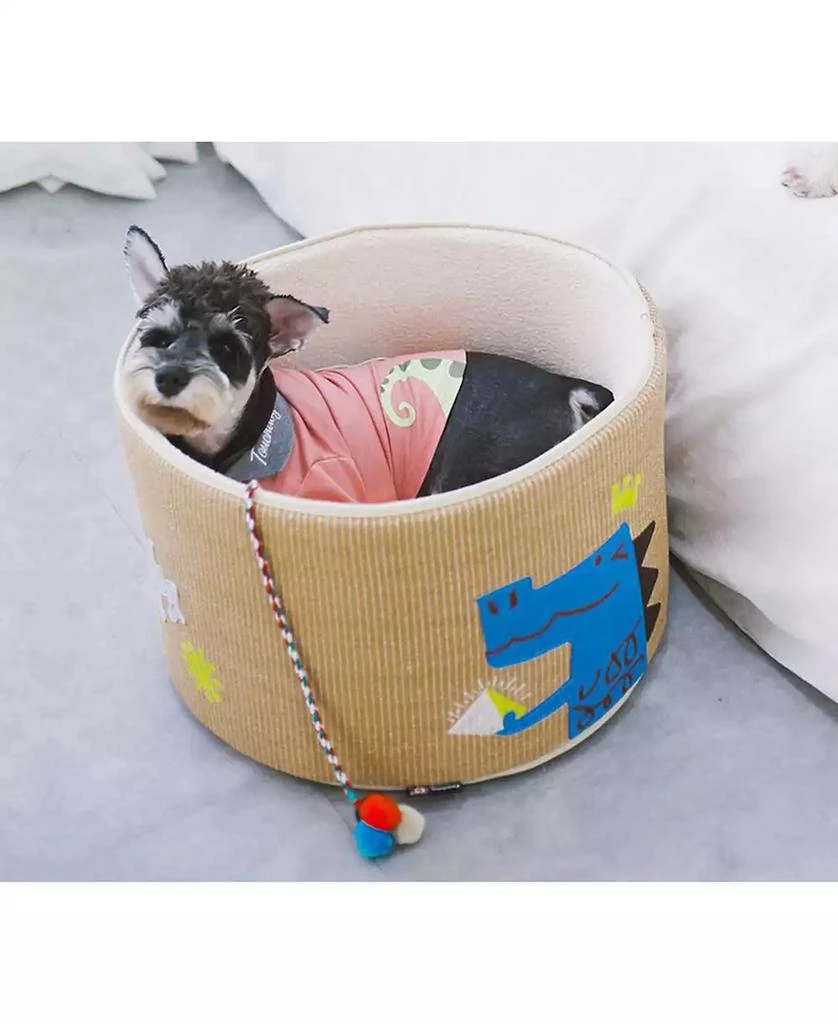 商品Touchcat|'Claw-Ver Nest' Rounded Scratching Cat Bed with Teaser Toy,价格¥773,第2张图片详细描述