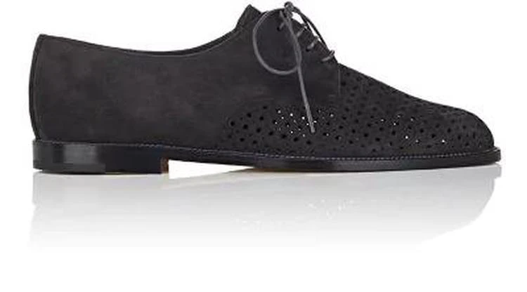 商品Manolo Blahnik|Aferi Perforated Suede Oxfords,价格¥2298,第1张图片