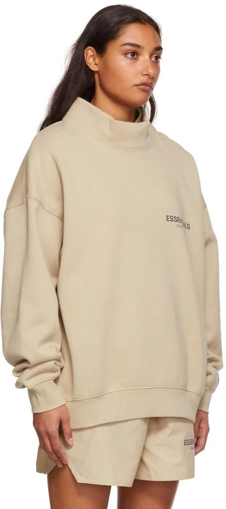 商品Essentials|SSENSE Exclusive Beige Mock Neck Sweatshirt,价格¥453,第2张图片详细描述