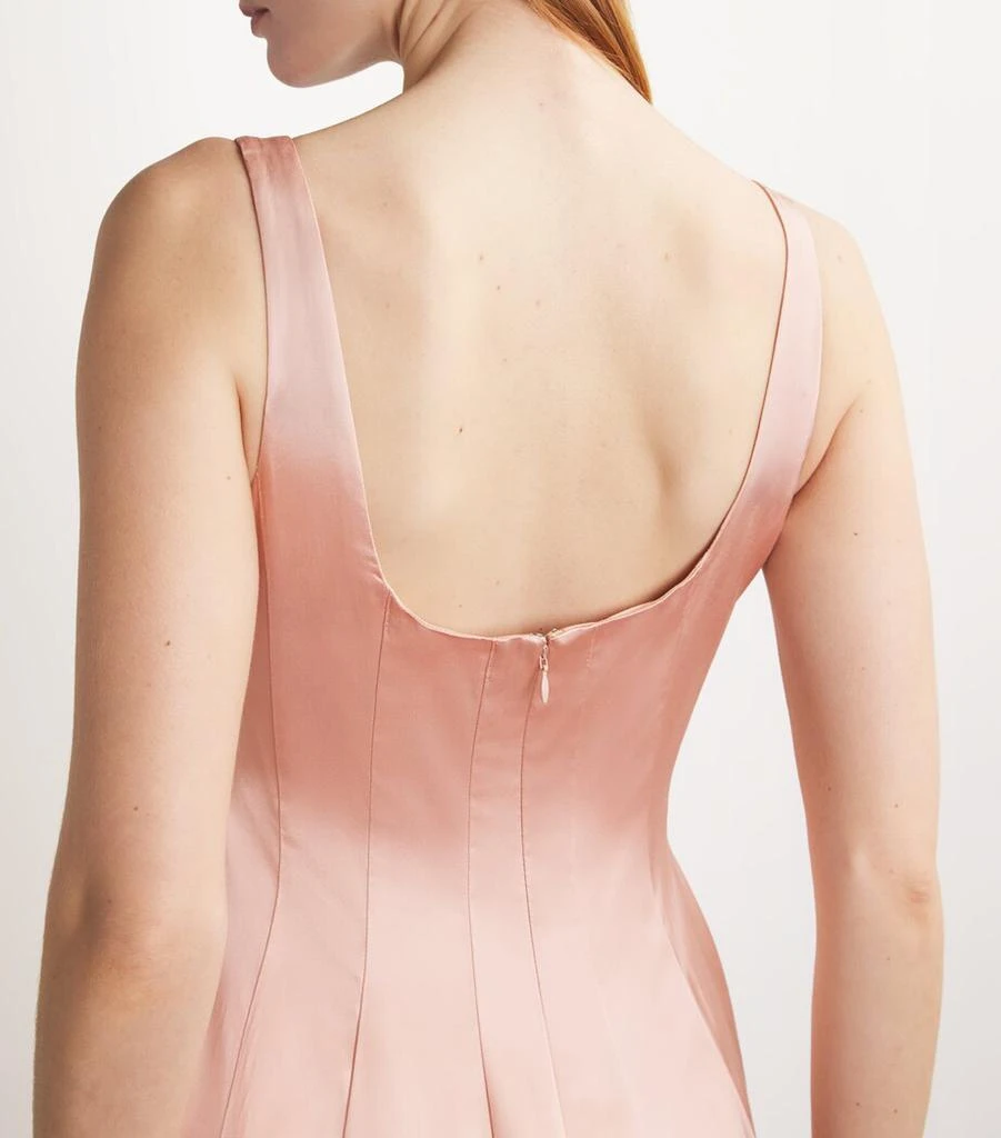 商品Staud|Satin Wells Midi Dress,价格¥5205,第4张图片详细描述