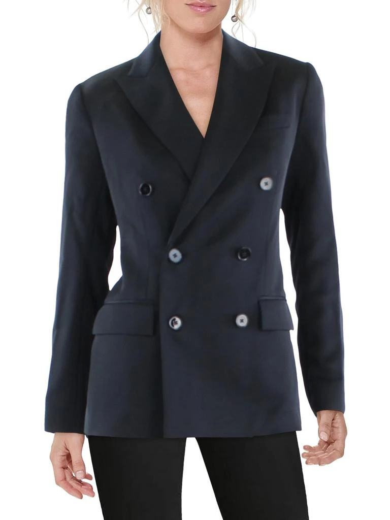 商品Ralph Lauren|Womens Satin Business Double-Breasted Blazer,价格¥640,第1张图片