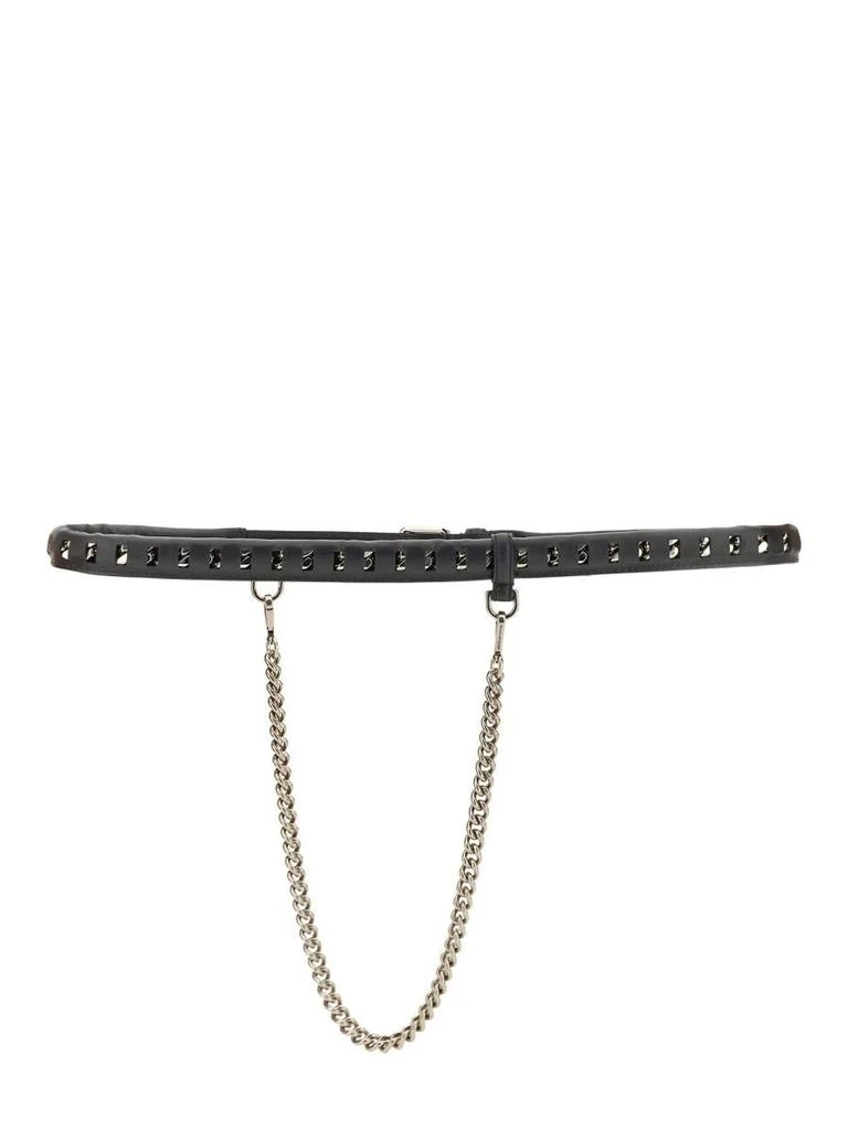 商品Alexander McQueen|ALEXANDER MCQUEEN BELT WITH PENDANT CHAIN,价格¥4575,第2张图片详细描述